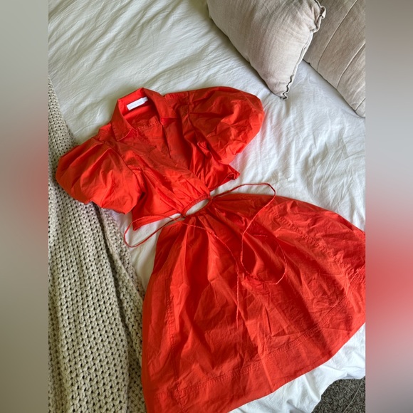 Jonathan Simkhai aulora cotton poplin dress - Picture 4 of 8